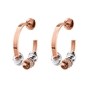 Love Memo Rose Gold Plated Small Hoop Earrings-